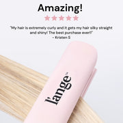 L'ange Hair Le Titane Titanium Flat Iron, 1.75-Inch Curved Plates, Infrared Heat, Adjustable Temperature Control, Black