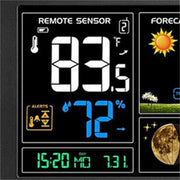 Newentor Home Weather Station with 7.5-Inch Full-Color Display, Wireless Outdoor Sensor, Atomic Clock, Dual Alarms, Black, Q3-1-Black