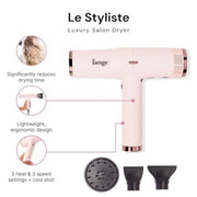 L'ange Hair 2497 Le Styliste Luxury Hair Dryer, Blush