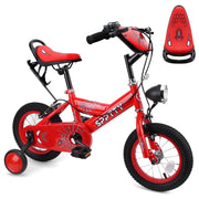 Sppty SPPBK02-12 12 Inch Kids Bike with LED Lights, Removable Training Wheels, Red