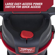 Hyper Tough AT18203P-3B 3 Gallon 3.5 HP Poly Wet Dry Vacuum, Lightweight, 6.5 ft Cord