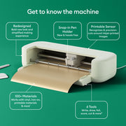 Cricut Explore 5 Smart Die-Cutting Machine Starter Bundle, Cream, Corded Electric, Anti-Slip Design, 2012404
