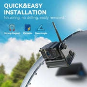 eRapta WRMACT501 Wireless Backup Camera 5'' Monitor 1080P HD Waterproof Night Vision 2 Min DIY