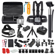 ActionXGear 120-in-1 Action Camera Accessories Kit, Universal Compatibility with GoPro HERO 13-7, MAX, Fusion, DJI Osmo Action, Insta360, AKASO, Includes Head Strap, Chest Mount, Selfie Stick, Suction Cup, Carrying Case