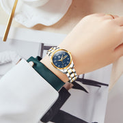 OLEVS 5567 Women's Business Dress Wristwatch, Small 29mm Dial, Gold Silver Tone, Stainless Steel Band