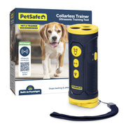 PetSafe Collarless Trainer Handheld Ultrasonic Bark Control Device with Rechargeable Battery, Flashlight, Blue Yellow, PDT00-18185