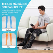 Mynt W51501A01 Leg Massager with Heat and Compression, 5 Modes, Adjustable Plus Size Fit, Black