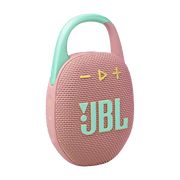 JBL Clip 5 Portable Bluetooth Speaker, IP67 Waterproof and Dustproof, Pink, 12h Playtime, Integrated Carabiner