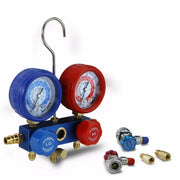 XtremepowerUS 71097 HVAC Vacuum Pump and Multi-Refrigerant Manifold Gauge Set 1/4HP 3 CFM with Cooling Fan