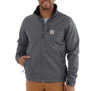 Carhartt Crowley Men's Softshell Jacket, Large Tall, Charcoal, Nylon/Spandex Blend, Water Repellent, Wind Resistant, 102199-022