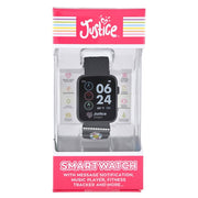 Justice JES4613WM iTime Unisex Child Smart Watch with Black Mesh Magnetic Strap and Black Case 42mm