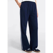 No Boundaries Lace Trim Fleece Pants, 30.5 Inseam, Womens XL 16-18 Dark Navy