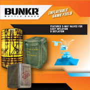 Bunkr Battle Pack Inflatable Urban-Themed Shields with 3-Way Valves and Strategy Game Cards