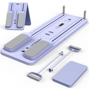 Feierdun Upgo 5 in 1 Folding Pilates Board Reformer Set, 300 lb Capacity, Portable Home Pilates, Purple, JFB-P01