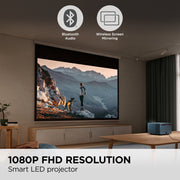 ViewSonic LX60HD Portable LED Projector, 1080p Full HD, 630 ANSI Lumens, Built-In Google TV with Netflix, Auto Focus, H/V Keystone, Bluetooth, Wi-Fi, HDMI, USB-C