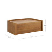 Nathan James Tyla Wall Mounted Nightstand, Floating 1-Drawer Bedside Table, Light Brown Wood Tone, 19.1 in, 90320