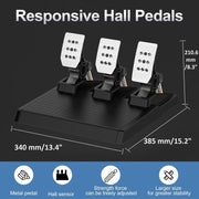 DOYO Racing Wheel and Pedals for Xbox Series X S/ PS4/ PS3/ PC/Xinput/Xbox 360/ Switch/Android - 1080 Rotation, Customizable Hall Pedals, Dual Vibration Feedback