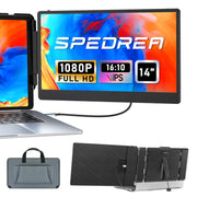 Portable Monitor Innovation 14in FHD 1080P IPS Laptop Screen Extender, Dual Screen Monitor with USB-C HDMI USB-A for 13-17in Laptops, S1