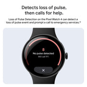 Google Pixel Watch 4, 41mm, Matte Black Aluminum Case, Obsidian Active Band, Actua 360 Domed Display, Health and Fitness Tracking, Gemini AI, Wi-Fi