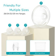Paruu Wearable Breast Pump Hands-Free, Portable Breast Pump Electric, 2 Pack - Silicone Material