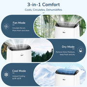 DuraComfort Pm8kdlb 12000 BTU Portable Air Conditioner With Dehumidifier