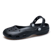 ZZZ Womens Ballet Clog Flats, Lightweight Breathable Slip-On Shoes, Non-Slip Durable Casual Footwear, Black, Wide Width