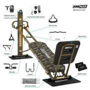 GR8FLEX Multi-Station Home Gym, Military XL, 15 Resistance Levels, Alloy Steel Frame, Black