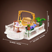 ZURU Mini Brands Mini Spaces Garden Customizable Miniature Garden Diorama with Lifelike Plants and Accessories Roof Garden Theme Ages 8+ 77866