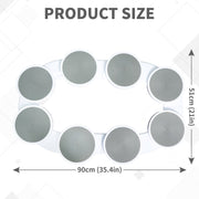 DUALFERV Table Top Lazy Susan, Expandable Non-Slip Turntable for Rectangular and Oblong Tables, Gray Plastic
