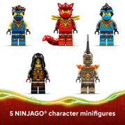 LEGO Ninjago Jay's Transforming Car Toy, 2-in-1 Buildable Set with 5 Minifigures, Ages 8+, Multicolor, 71856