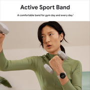 Google Pixel Watch Active Sport Band, Large Size 165-210mm, Obsidian Silicone, Breathable Perforated Design, Waterproof, Compatible with Pixel Watch 2 and 41mm Pixel Watch 3, GA05164-WW