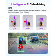 Vantrue AI 4K Dash Cam with ADAS Collision Alerts, STARVIS 2 Night Vision, PlatePix Technology, 5G WiFi, Voice Control, GPS, 24H Buffered Parking Mode, 1TB Max VT-F010030