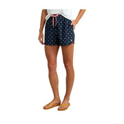 HUK Women's Pursuit Printed Volley Short, Quick-Dry, UPF 30+ Sun Protection, Adjustable Waistband, Naval Academy Blue, Extra Large