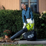 Sun Joe SBJ604E 200 mph 3-in-1 Electric Leaf Blower Vacuum and Leaf Shredder