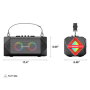 Pioneer Portable Bluetooth Boombox Party Speaker, Red