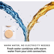 TUSHY Spa Warm Water Bidet Attachment with Adjustable Nozzle, Pressure Control, Warm-to-Cool Water, Noir/Gold, SPA 3.0