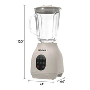 Tzumi 30810 500W Touchscreen Smoothie Blender 50oz Ice Crushing Countertop Blender for Smoothies, Sauces, Cocktails and More, Gray