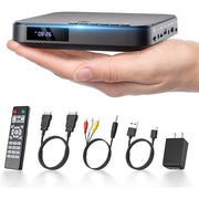 Desobry Mini DVD Player, Portable, Full HD 1080P HDMI Output, USB and TF Card Support, All Region Free, Black, MD115B