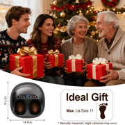 Qi-EU Shiatsu Foot Massager with Heat, Adjustable Air Compression, Six Massage Techniques, Remote Control, Black
