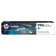 HP 990X High Yield Cyan Original PageWide Ink Cartridge, 16,000 Pages, M0J89AN