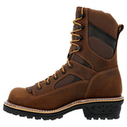 Georgia Boot GB00616 LTX Logger Waterproof Work Boots for Men - Brown - 12M