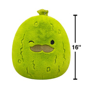 Kellytoy Squishmallows FuzzAMallow Charles Green Pickle Plush Toy, 16 Inch, Ultra-Soft Polyester, Collectible