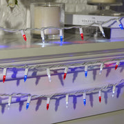 Way To Celebrate Patriotic LED Mini Lights, Red/Cool White/Blue, 9.5 ft, 50 Bulbs