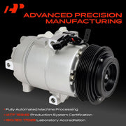 A-Premium AC Compressor with Clutch, 7SAS17A Style, 4-Groove Pulley, Prefilled Oil, Compatible with Chevrolet Silverado 1500 2019-2022, Silverado 2500/3500 HD 2020-2021, GMC Sierra 1500 2019-2021, Sierra 2500/3500 HD 2020-2021