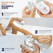 Freebird FlexSeries Electric Razor for Women, Five Precision Razors, Sensitive Skin, White, FS1W-1-US-EA-1