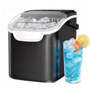 Kismile HZB-12/Q Ice Makers Countertop with Handle, 8 Cubes in 6 Mins, Portable Ice Machine with Self-Cleaning