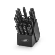 Farberware 5330421 Classic 20-Piece Triple Riveted Cutlery Block Set with Kitchen Shears, Black