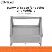 Babideal Portable Baby Play Yard with Breathable Mesh Sides and Padded Mat, Foldable, Arctic Grey, PY470RTG