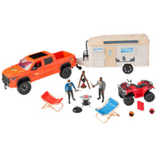 Bass Pro Shops Toyota Tundra Open Range Camper Playset Toy with Licensed Truck and Camper