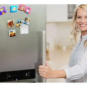 AUTO Square Refrigerator Magnet Maker Machine, 2'' x 2'' DIY Personalized Photo Magnetic Refrigerator Magnet with Buttons and Supplies